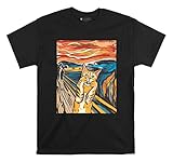 Photo Gallery parody scream cat kitten - maglietta da uomo e donna, unisex, nero , m Photo Gallery parody scream cat kitten - maglietta da uomo e donna, unisex, nero , m