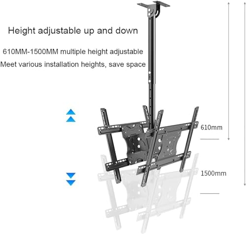 Bras de moniteur et support de plafond réglable pour TV 55-75 pouces