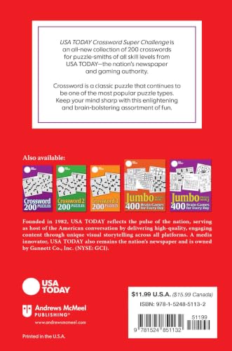 Image of USA TODAY Crossword Super Challenge: 200 Puzzles (USA Today Puzzles) (Volume 25)