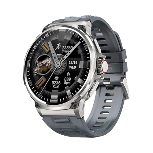 Deedlite Zeus 2.0 Smartwatch Herren 1 85 Zoll Display Bluetooth Anrufe Gesundheitsmonitor Zuverlässige Akkulaufzeit Kompatibel mit iOS & Android