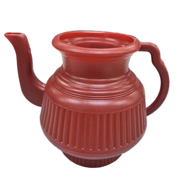 TABAKH Lota | Bodna | Water Mug | Toilet Wash Jug | 2.25 Liters | Lightweight Budna | Use in Bathroom | Personal Cleaning | Durable Easy-Pour | Plastic (Red)
