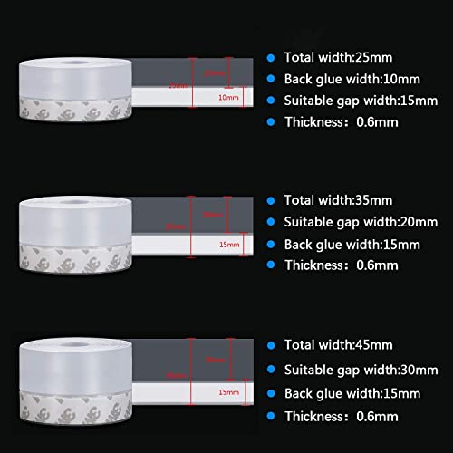 Tarose Weather Stripping, Silicone Door Seal Strip Door, Window, Transparent 16 Feet Long (Width 25Mm) #TOP1