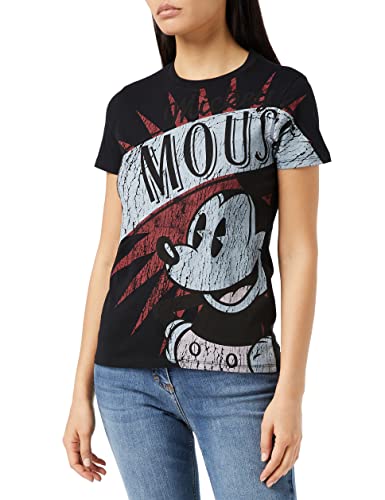 Desigual TS_Mickey Boom Camiseta, Negro, M para Mujer