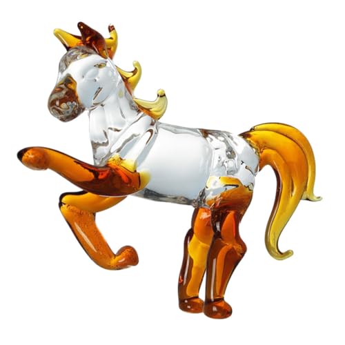 Statue de cheval en verre de cristal pour une décoration de maison raffinée