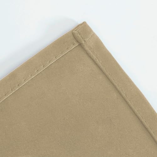 Image of LEMOMO Beige Blackout Curtains 42 x 54 Inch Length Set of 2 Panels Grommet Bedroom Curtains for Living Room