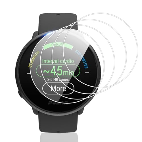 Vauki 4 Pezzi Vetro Temperato per Polar Ignite/Lgnite 2, Durezza 9H Pellicola Protettiva, Antigraffio Senza Bolle Ultra HD Chiaro Installazione Facile Sensibile al tocco Vetrino Protezione