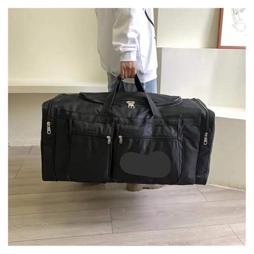 80L Travel Bag Foldable Large Capacity Waterproof Business Sports Handbag Wear-Resistant Portable Multifunction Duffel Bags(Black)3