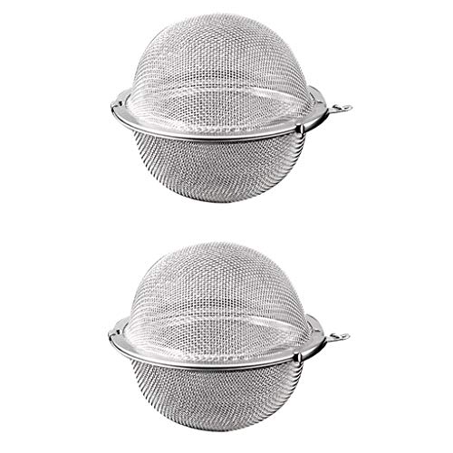 SkadMan Filtro de café Acero Inoxidable Especia Bola tamiz del té de té Infuser condimento Bola de Té de Las Hojas, Especias y Condimentos, 2 PCS Café, Especias, Especias (Size : A) Cover