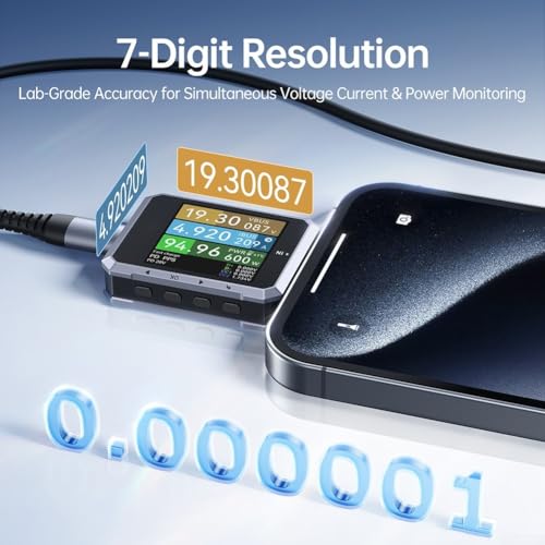 Testeur USB-C FNB-C2 240W voltmètre ampèremètre pour test de capacité de câble