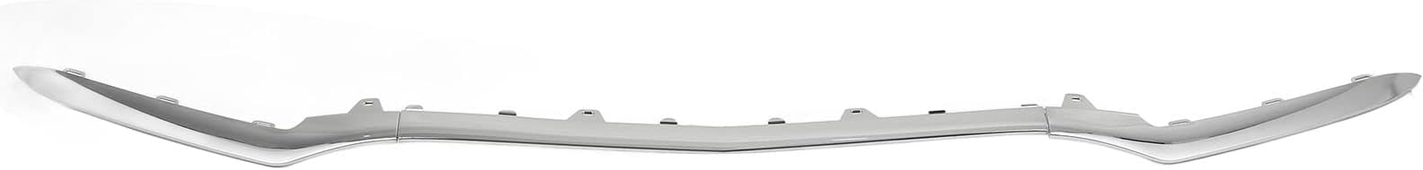 Front Bumper Molding Trim, Gloss Chrome ABS, 3-Piece Replacement for E-Class W212 AMG Line, Perfect Fit for 2014-2016