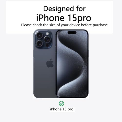 Image of for iPhone 15 pro Case [Compatible with Magsafe]Translucent Matte Phone Cover, [10 FT Military Grade Drop Protection] Slim Durable Shockproof Protective Bumper (Black Magnetic, iPhone 15 pro)