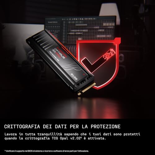 SANDISK Optimus GX PRO 8100 PCIe Gen 5 NVMe SSD con dissipatore di calore 1 TB (Fino a 14.900/11.000 MB/s velocità di lettura e scrittura sequenziali, TLC 3D CBA NAND) - Hdd - Immagine 6