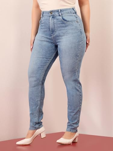 Image of Miss Chase A+ Women's Wide-Leg High Rise Regular Length Stretchable Denim Jeans