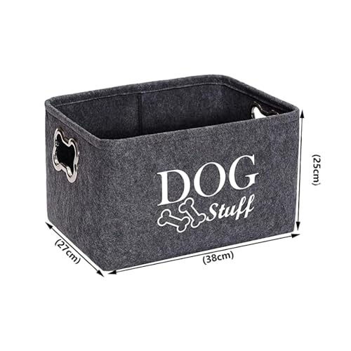 Colcolo Haustier-Spielzeug-Aufbewahrungsbox, Hundezubehör, Aufbewahrungsbehälter, Haushaltsorganisation, Hunde-Leckereien-Organizer-Boxen, groß für