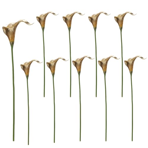 BEIJIALY 10 pcs Artificial Flowers Fake Calla Lily Flowers