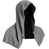 Leuceiy Cooling Hoodie Towel for Men, Cooling Towels for Neck and Face, Cooling Head Towels Stay Chill Towel, Sport Workout Camping Cycling Cool Towel for Hot Weather(Grey)