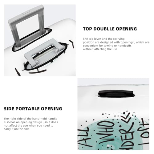 VOSERY Travel Luggage Cover - Not All Who Wander Are Lost1 Washable Suitcase Covers Protector Fits 18-32 Inch Luggage3