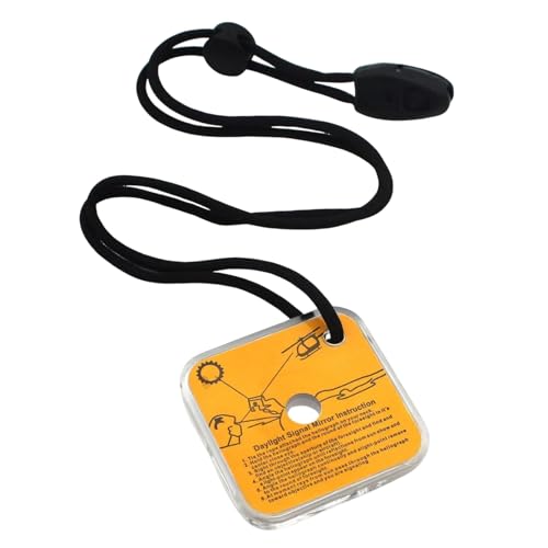 Miroir du signal - Signal réfléchissant acrylique | Kit de miroir de survie à chargement | Miroir de camping idéal pour la signalisation d'urgence, la survie en plein air et les équipements de camping
