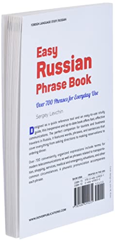 Easy Russian Phrase Book New Edition: Over 700 Phrases For Everyday Use (Dover Language Guides Russian) #TOP3