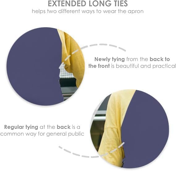 Miniatura 4 de Linteum - Delantal con peto textil  Delantal unisex comercial multiusos para restaurantes, chefs, cocina, delantales de barbacoa, 28 x 32 pulgadas