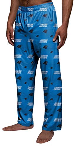 FOCO Carolina Panthers Men's Scatter Pattern Pajama Lounge Multi Color Pants2