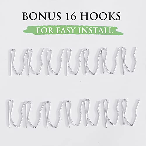 Kgorge Blackout Window Curtain Liners - Thermal Insulated Drape Liners For 84 Inch Long Curtains, 100% Blackout Lining Curtains For Living Room (2 Pieces, W27 By L80, Black, Hooks Included) #TOP2