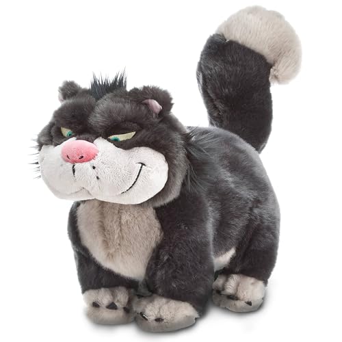 Disney Store Official Peluche Lucifer de Taille Moyenne, Peluche Chat méchant Cendrillon, H 18 x l 24 x P 28 cm