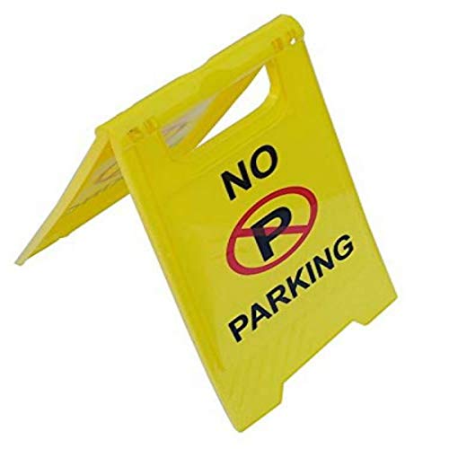 StickersLab - SEGNALE STRADALE IN PLASTICA RIPIEGABILE E PORTATILE DI PARCHEGGIO VIETATO CON SCRITTA "NO PARKING"