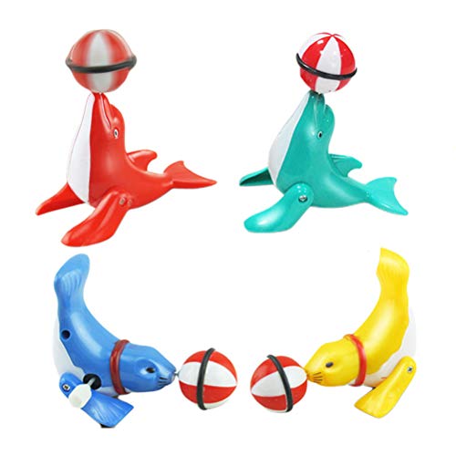 Juguete de cuerda foca infantil de 4 piezas en colores aleatorios para coordinar