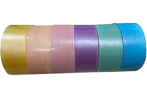 MAGICLULU Sticky Ball Rolling Tape Washi 6 Rolls Diang Tape Ball for Candy
