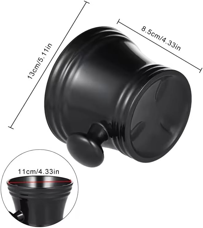 Men's Shaving Mug Man's Plastic Serving Bowls with Handle Soup Bowl 4.33" Barber Cleaning Soup Cup Beard Care Foam Mug Bowl for Razor Facial Bristle Hair Salon Shave