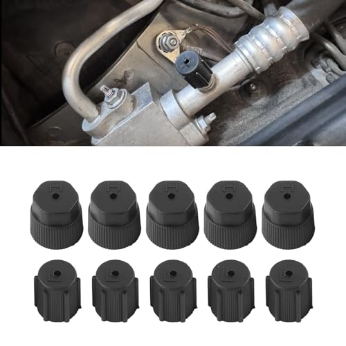 Ferianl 10PCS Air Conditioning Service AC System Charging Port Covers, 0.51