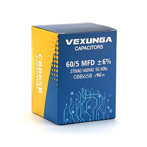 Image of VEXUNGA 60 /5uF 60+5 MFD 370VAC or 440VAC Dual Run Start Round A /C Capacitor