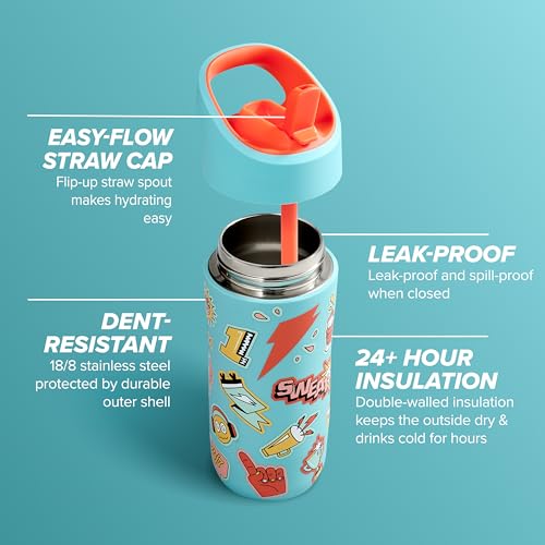 Gatorade Kids' Rookie Metal Water Bottle, 12oz, Stainless Steel Bottle, Double-Wall Insulation, Vacuum Insulated, Thermo Mug - image 2