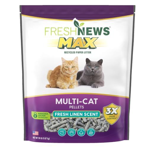 Image of Fresh News MAX Scented Multi-Cat Litter, Non-Clumping, 20 lb