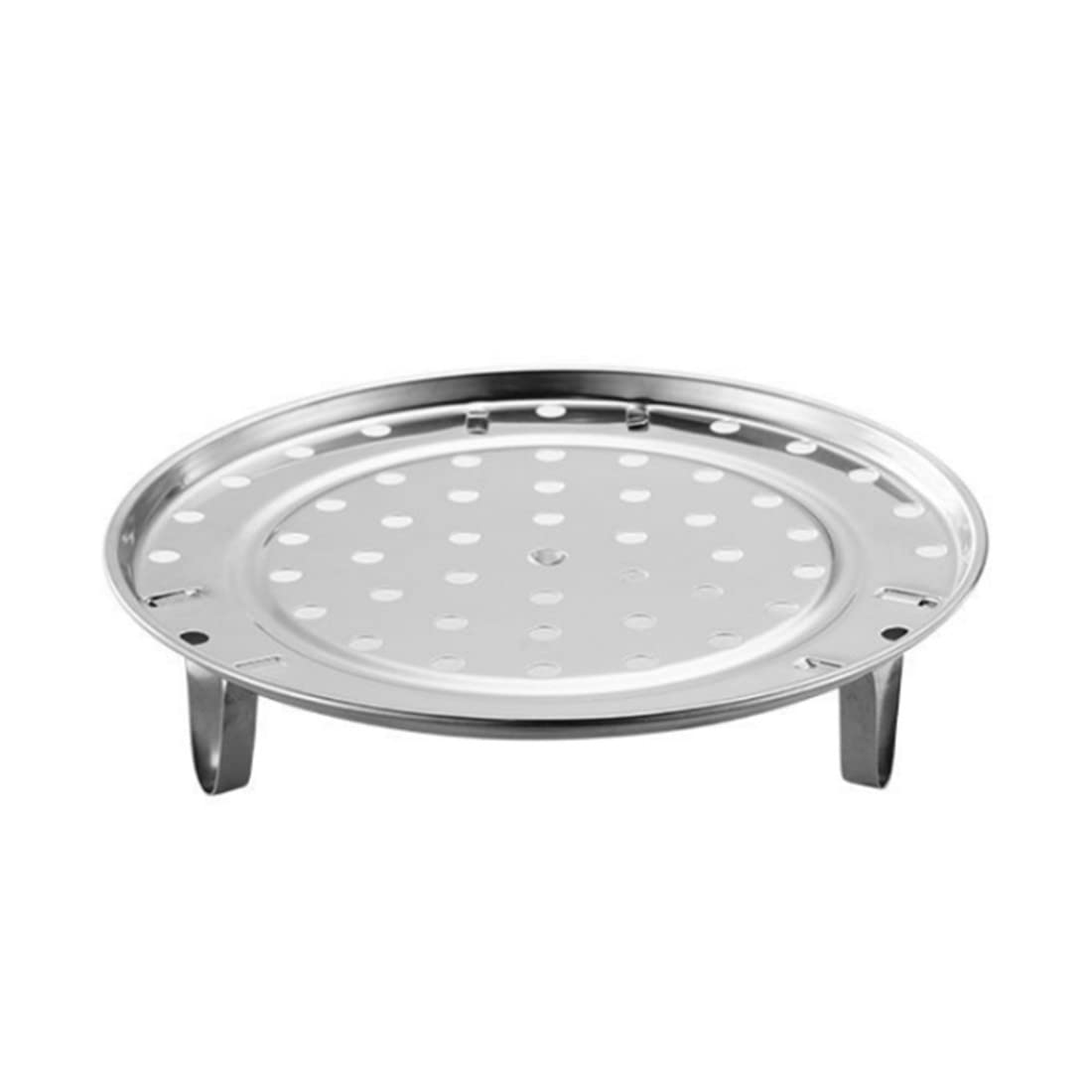 Round Stainless Steel Steamer Rack, Thicken 9.5in Canner Steaming Rack Stand Cooking Ware Food Vegetable Steam Tray for Pressure Cooker Pot (2 Pack)