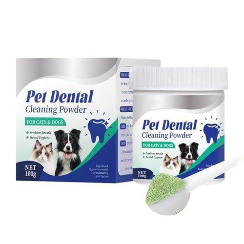 犬の歯の粉末、犬の歯のクリーニングパウダー犬の歯の粉末歯クリーニングパウダーナチュラルドッグ歯クリーニングパウダー犬の歯の粉末, 歯のための犬の粉,臭気と口臭を減らします | 猫と犬の歯のきれいな臭気と口臭の香料香料