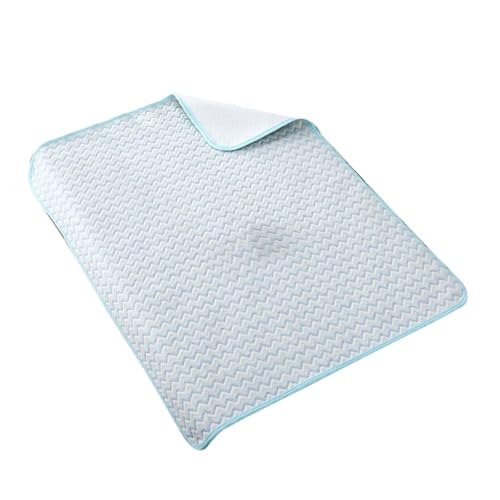 ZFIHAV Cubrecamas Lavables 2pcs 4Layer Waterproof Diapering Changing Pad 70 * 50cm Ripple Pattern Urine Mats Reusable Bedding Accessories(Blue)