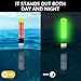 QualyQualy Lighted Fishing Floats, Weighted Floats Catfish Pole Floats Glow Sticks Lighted Bright Bobber Wood Pole Fishing Float for Big Bait
