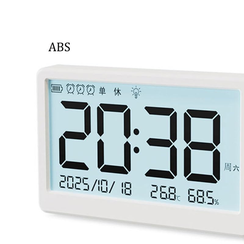 Thermometer Magnetic Clip Digital Night Light Alarm Clock Calendar for Home Use