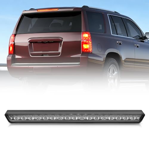 Image of Nilight Third Brake Light Tail High Mount 3rd Stop Lights Smoked Lens Compatible with Chevy Tahoe and Chevy Suburban 2015 2016 2017 2018 2019 2020 Van SUV Rear Center Cab Lamp
