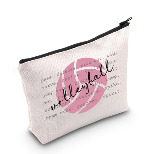 Regalo Ispirato alla Pallavolo - Borsa per il Trucco per Giocatori e Appassionati, Borsa Cosmetica con Stampa