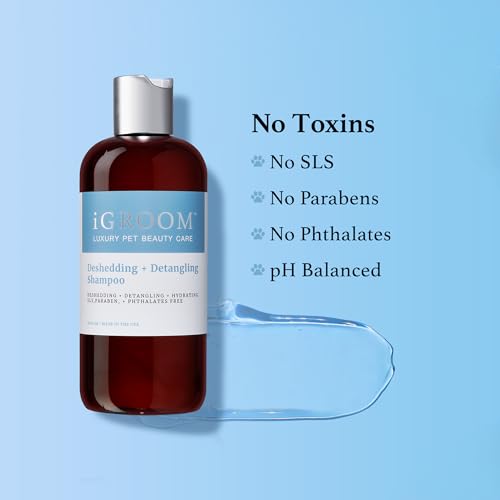 iGroom Deshedding & Detangling Hundeshampoo, luxuriöse Tierpflege, löst Verfilzungen und unerwünschte Unterwolle, verleiht Glanz und Volumen, hergestellt in USA, 3.8l