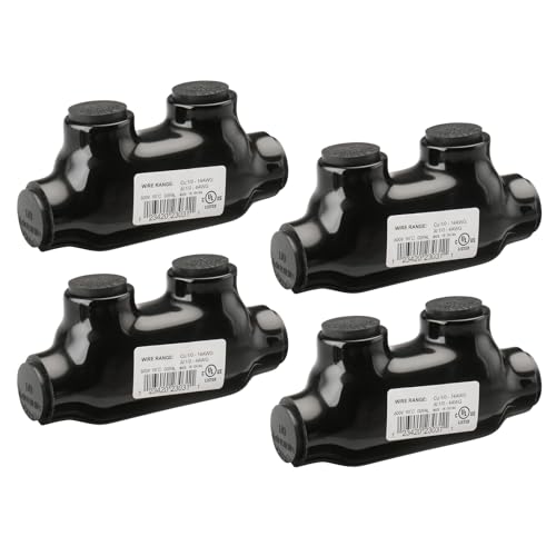 Insulated Splice Connector 4-Pack 1/0-14 AWG Al-Cu, 3/16" Slotted Hex