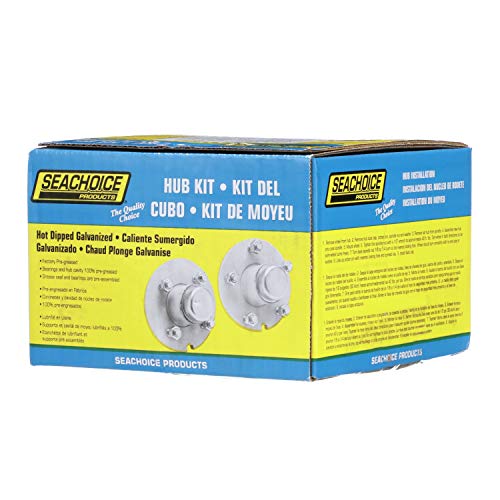 Seachoice Trailer Wheel Hub, 1 In. Axle, 4 Lug, Galvanized, Pregreased,Grey #TOP4