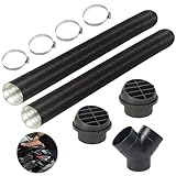 Afenau Diesel Heater Ducting 75mm, Diesel Heater Exhaust Pipe Set, 75mm Heater Ducting Diesel Heater Accessories, 2pcs Tuyere + 4 Clips, Night Heater Ducting Heater Pipe Kit Heater Outlet Hose