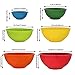 ATRDTO Classic Mixing Bowl Set, Microwave and Dishwasher Safe,Ideal for Baking, Prepping, Cooking and Serving Food (Set of 6) (Red)