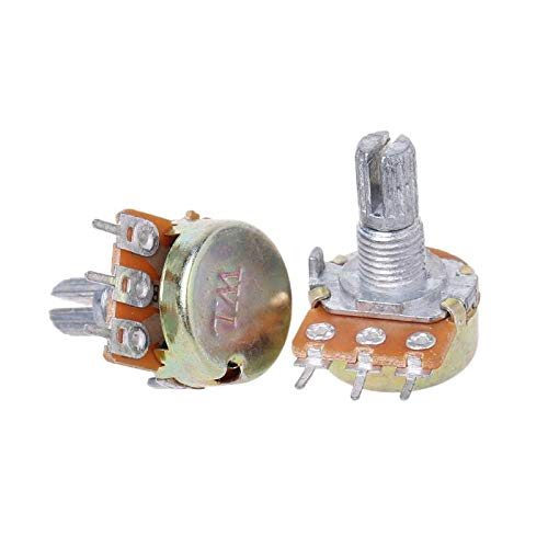 18Pcs 9 Values Single Potentiometer Assortment Kits B500K-5K with Nut and Washe Oct18