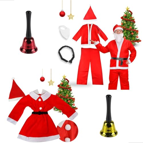 Quero & Preciso, Fantasia Papai Noel e Mamãe Noel Sino Festões Decoração Natalina