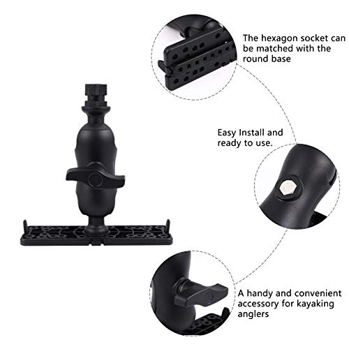 , placa de montagem para de peixes, eletrônico, Fishfinder Mount preto